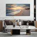 Ouzzlie Ocean Wall Art Blue Picture Art for Living Room, 48"L x 24"W