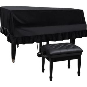 Grand Piano Cover Dustproof Baby Grand Piano Protective Cover Washable with Velvet Full Triangle Piano Cover 62.9"x59"x19.6"