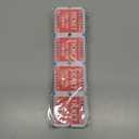 Pack of 4 L LIKED 200 Raffle Tickets, 50/50 Double Roll Tickets for Event, Raffles, Carnival, Door Prizes and Class Reward (Red)