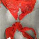 Avidlove Women Deep V Lingerie Mini One Piece Lace Bodysuit Red (XL, Red)