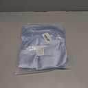 Women's Elegant Solid Satin Cowl Neck Blouse Long Sleeves Casual Business Dressy Shirts Office Work Ladies Top (X-Large, Blue)