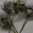3 Sets Artificial Peonies Flower Peony Bouquet with Galvanized Metal Pot Silk Fake Peonies Faux Flower Arrangements for Wedding Table Centerpiece Party Home Room (Purple)