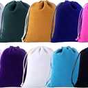 Sansam Large Velvet Drawstring Gift Bag  10pcs Jewelry & Accessory Pouch for Bracelets, Necklaces & Gifts, Tarot Rune Bags, Purse Storage Bags, Mixed (8x10 Inch (Pack of 10))