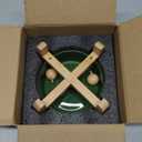 Petygooing Raised/Elevated 15Slanted Ceramic Dog Bowl for Small Breeds,Tilted Anti Slip Pet Feeding Bowl,Food Water Dish with Stand for Cats and Small Dogs Puppy 13.5 OZ (5.1In / 1.7 Cups)Rust Green