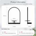 Black Metal Wall Plant Holder - 2-Pack Wall Mounted Plant Stands and Hanging Holders for Indoor Planter and Flower Pot - Arch Decor Shelf for Plant Storage (Pot Not Included)