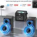 Greadio Stereo System for Home with Boombox CD and Cassette Player Combo, 40W Home Stereo System with Bluetooth, FM Radio/USB/TF/AUX/Remote Control, Detachable Wooden Bookshelf Speakers