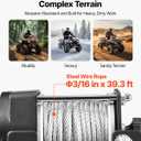 VEVOR 3000 lbs Electric Winch, 12V DC ATV/UTV Winch with 3/16 in x 39.4 ft Steel Wire Rope & Wired Remote Control, IP55 Waterproof, Aluminum Housing Fairlead Mount Plate for Towing ATV, Black