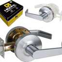 Passage Commercial Door Locks Heavy Duty Grade 2 Lever, Non-Handed, UL 3 Hour Fire Rated, ADA Compliant, Satin Chrome Finish 26D, 2-3/4''Backset, X-XG-PS-70