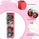 50Pack Red Chocolate Covered Strawberry Box for 4, Macaron boxes, Long Treat Box for Truffles, Cookies, Ores, Chocolate Cocoa Bombs&Cake Ball Bakery Packaging Supplies