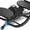 Merach Rocking Steppers for Exercise at Home, 3D Motion Stair Stepper with Resistance Bands for Full Body Workout & Low-Impact Balance Board, 330 LBS Loading Capacity Exercise Equipment