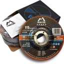 Merryland Grinding Wheel 4 1/2 inch for Angle Grinder, Metal 4.5 X 1/4 X 7/8 Grinding Wheel 10 Pack, for Iron Steel INOX Grind, Expert-Line E31076043