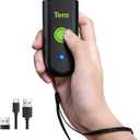 Tera Mini 1D Barcode Scanner: Pocket Waterproof Wireless Laser Scanner 3 in 1 Compatible with Bluetooth USB Wired Portable Bar Code Reader for Store Logistics Work with iOS Windows Android 1100L Green