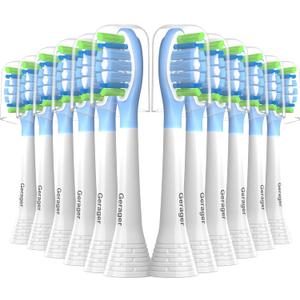 Toothbrush Heads Compatible with Philips Sonicare C3 C2 G3 A3 W2 Replacement Heads, 12 Pack Brush Heads Compatible with Philips Sonicare Snap-On Toothbrush Handles, White