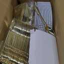 Hioasis 350pcs White and Gold Plates - White Party Plates for 50 Guest, Include 100 Heavy-duty Plates(20% Thicker Than Standard), 150 Cutlery Set, 50 Napkin, 50 Cups