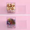 Telooco 48 Pcs Clear Acrylic Box with Lid 2.2 x 2.2 x 2.2 Inch Small Square Display Boxes Candy Storage Containers, Stackable Small Acrylic Cubes for Candy Pill Beads Earring Jewelry Party Favor