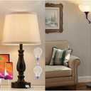 Touch Table Lamps for Bedrooms Set of 2 with USB Ports + 70" Brown Torchiere Standing Floor Lamps for Living Room with Adjustable Swing Arm