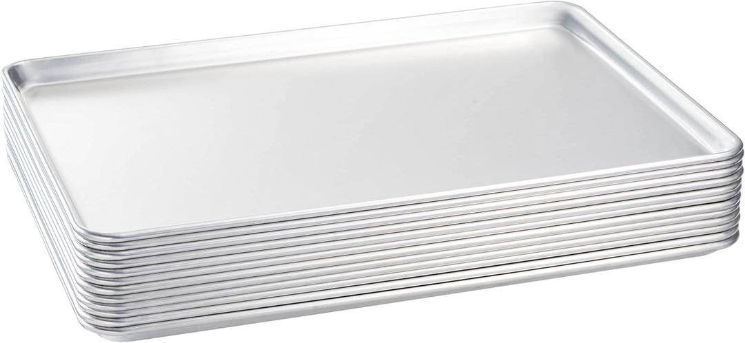 Tiger Chef 6 Pack Full Size Baking Sheet Pan Aluminum Commercial Pan for Oven Freezer Bakery Hotel Restaurant 18"  26"