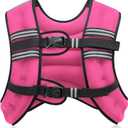 ZELUS Weighted Vest, 20lb Weight Vest with Reflective Stripe for Workout, Strength Training, Running, Fitness, Muscle Building, Weight Loss, Weightlifting, Pink(20 lb)