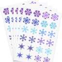 TUPARKA 960 Pcs Snowflake Stickers for Frozen Birthday Party Supplies, Christmas Winter Birthday Party Decor Craft Supplies,12 Different Designs