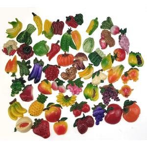 Random 12Pcs Creative 3D Resin Fruit Vegetables Fridge Magnets Funny Cute Decoration Refrigerator Magnet Accessories Office School whiteboard Magnet (Random 12 Styles (Vegetables and Fruits))