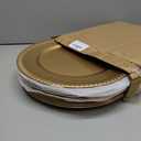 Suwimut 12 Pack Plastic Gold Charger Plates, 13 Inch Reusable Round Beaded Charger Plates, Decorative Dinner Chargers Bulk Serving Plate for Wedding, Party, Catering Event, Tabletop Decor