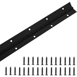 Piano Hinge 36 Inch x 1.2 Inch Heavy Duty Stainless Steel Black Continuous & Piano Hinges for Cabinets Boat Marine Door, 0.04" Leaf Thickness 1.2'' Open Width