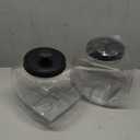 1 Gallon Large Glass Cookie Jars for Kitchen Counter + Marker & Labels - Food Storage Canisters with Airtight Lids, Coin & Penny Jar for Candy Buffet, Coffee, Laundry Detergent Holder, Set of 2.