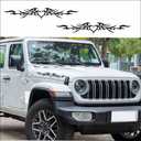 Flame Striped car Stickers Decorate The Front and Rear windshields Doors Hoods Vinyl Decal Accessories are Suitable for SUV Truck transporters Recreational Vehicles, and Campers 2PCS (Black)