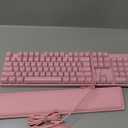 RedThunder K10 Wired Gaming Keyboard and Mouse and Wrist Rest Combo, RGB Backlit, Mechanical Feel Anti-ghosting Keyboard + 7D 7200 DPI Mice+Soft Leather Wrist Rest 3 in 1 PC Gamer Accessories(Pink)