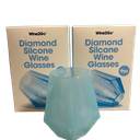 Wine2Go Diamond Silicone Wine Glasses 9oz