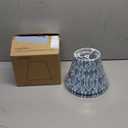 GOSO 5" 9"6.4" Spider Blue Pleated Lamp Shades Set of 2 Small Bell,Multi Floral Lampshades for Table Lamps Wall Lamps,Art Deco Lamp Shade Replacement,Barrel Paoda Shade No Assembly Required