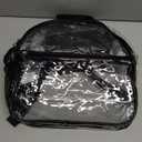 Paxiland Clear Backpack Stadium Approved 12126 with Reinforced and Wider Shoulder Straps, Small Clear Bag for Schools, Concerts, Work, Festivals and Sporting Events - Black