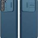 Nillkin for Samsung Galaxy S22 Case, CamShield Pro Galaxy S22 Case with Slide Camera Cover Rugged Phone Case for Samsung Galaxy S22 5G 6.2 Blue