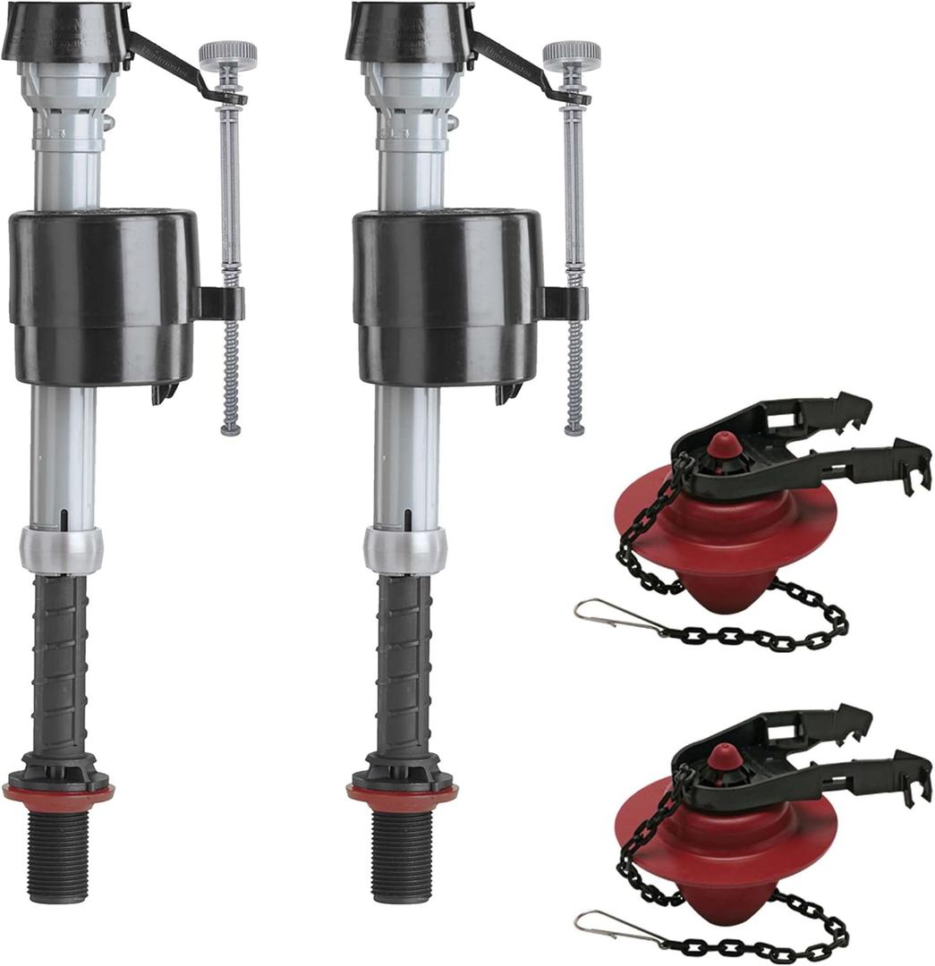 Fluidmaster K-400A-5004 Universal Toilet Fill Valve and 2 in. Toilet Flapper Repair Kit