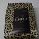 Martex Elegance 4-Piece Satin Sheets Set - King Size, Luxury Hotel Quality, Leopard Print, Silky Soft & Smooth, Brown