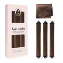 ZKSM Heatless Curls Overnight Hair Curlers to Sleep in,Heatless Hair Curler Velvet, Overnight Blowout Rods Heatless Curls for Short Long Hair All Hair Types Styling Tools Brown3PCS (1 Count (Pack of 3))