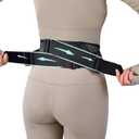 Back Brace and Sacroiliac Hip Belt for Women and Men, Narrow Breathable Mesh Lumbar Back Support Belt That Alleviates Sciatic, Pelvic, Lower Backs and Sacral Nerve Pain Caused by Si Joint Dysfunction (Black, X-Large) (XL)