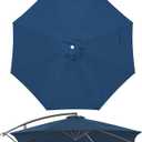10ft Patio Umbrella Replacement Canopy for 8 ribs, Fits Hanging Offset Cantilever Market Outdoor Patio Shades, Canopy Only (Navy Blue)