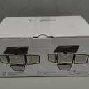 daphino 3000LM Solar Lights Outdoor with Motion Sensor, 4 Head 270° Wide Angle Street Area Lights, IP65 Waterproof Security Lighting with 3 Modes(Remote, 2 Pcs)