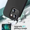 OuXul for iPhone 14 Case,iPhone 13 Case Shockproof Liquid Silicone Protective Phone Case with Soft Anti-Scratch Microfiber Lining Ultra Slim Drop Protection Phone Cover 6.1 inch (Black)