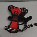 PoyPet No Pull Dog Harness, No Choke Front Clip Dog Reflective Harness, Adjustable Soft Padded Pet Vest with Easy Control Handle for Small to Large Dogs(Red, XS)