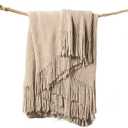 lifein Throw Blanket for Couch, Soft Boho Decor Bed Throw,Cozy Beige Knitted Chenille Small Farmhouse Lightweight Throw for Spring(Beige,60 * 80") (D-tan/Beige)