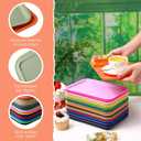 Sintuff 20 Pcs Plastic Art Trays Colorful Fast Food Lunch Trays Bulk Activity Crafts Sensory Serving Organizer for Home, School, Kids, DIY Projects, Painting, Beads(20 Colors,12 x 9 Inch)