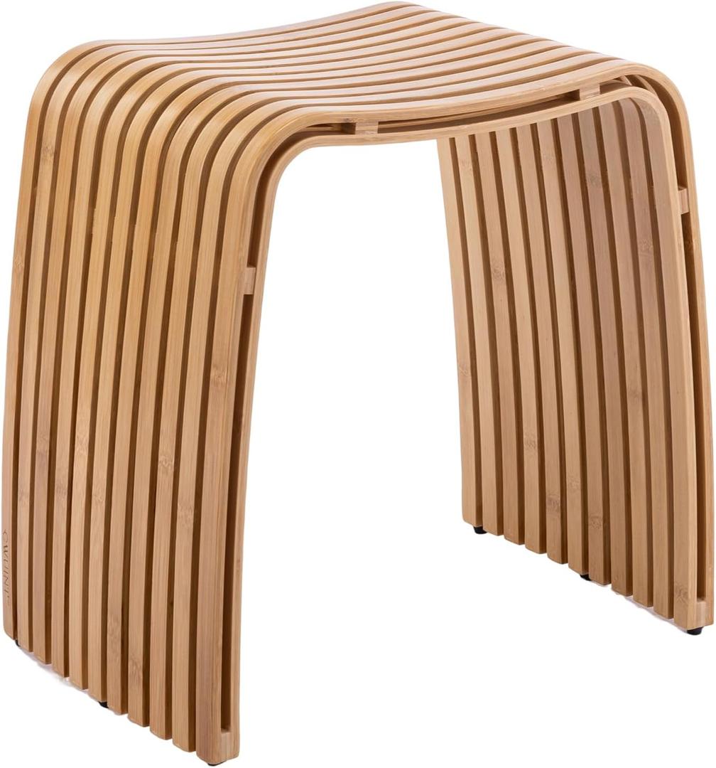 Bamboo Dining Stool and Chair - Durable and Beautifully Designed for Dining Room, Living Room, Bedroom and Bathroom
