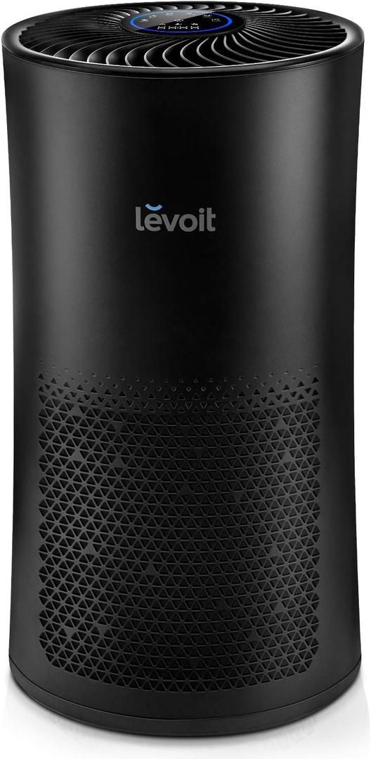 LEVOIT Air Purifiers for Home Large Room With Air Quality Monitor, Quiet for Bedroom, 3-in-1 Filter, Auto Mode, LV-H133, Black