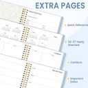 2026 Planner, Annecy Weekly  Monthly Planner 2026, Jan. 2026  Dec. 2026, 6.4" x 8.3" Monthly Agenda Planner with Tabs, Waterproof Flexible Cover, Spiral Binding, Double-sided Pocket, Bookmark, Blue