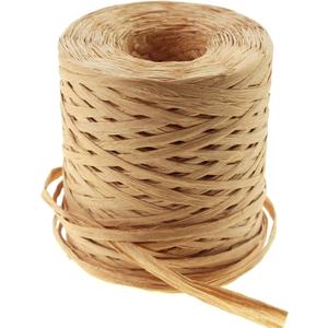 Creatrill 218 Yards Raffia Paper Craft Ribbon Packing Paper Twine, 1/4 Inch by 218 Yards (Kraft)