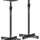 Vondynote Set of 2 Studio Monitor Stands Adjustable Height Speaker Stands with Cable Management