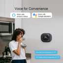 Smart WiFi Thermostat for Home, Programmable Thermostat with C-Wire Adapter, 3H/2C for Heat Pump & Conventional Systems, Tuya App Control, Compatible with Alexa & Google Assistant