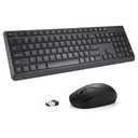 Wireless Keyboard and Mouse Combo for Windows, 2.4G Full-Sized External Cordless Computer Keyboard Mouse Combo for Laptop PC Desktop Chrome Mac, Number Pad 1600 DPI Silent Mouse USB Receiver (Black)